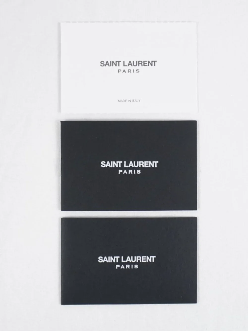 AUTHENTIC Saint Laurent Cassandre Large Envelope Pouch Clutch in Black Nylon NEW